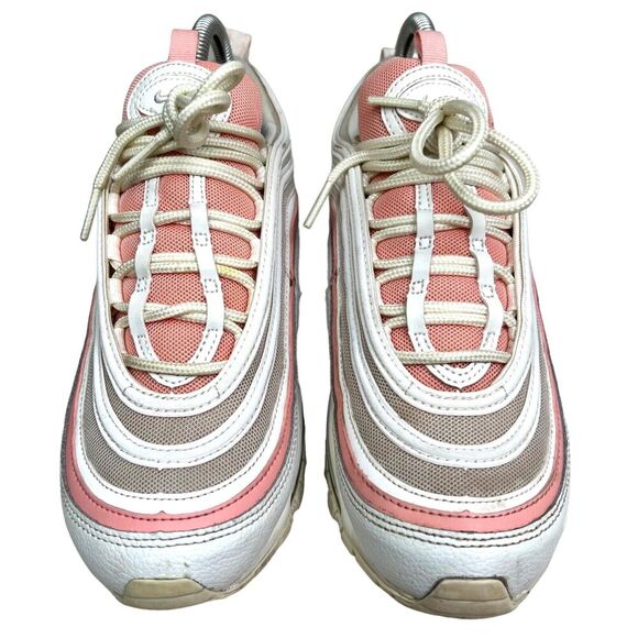 Nike Air Max 97 Womens Sneakers Low Top Lace Up Bleached Coral White‎ Size 7.5 - Picture 5 of 8